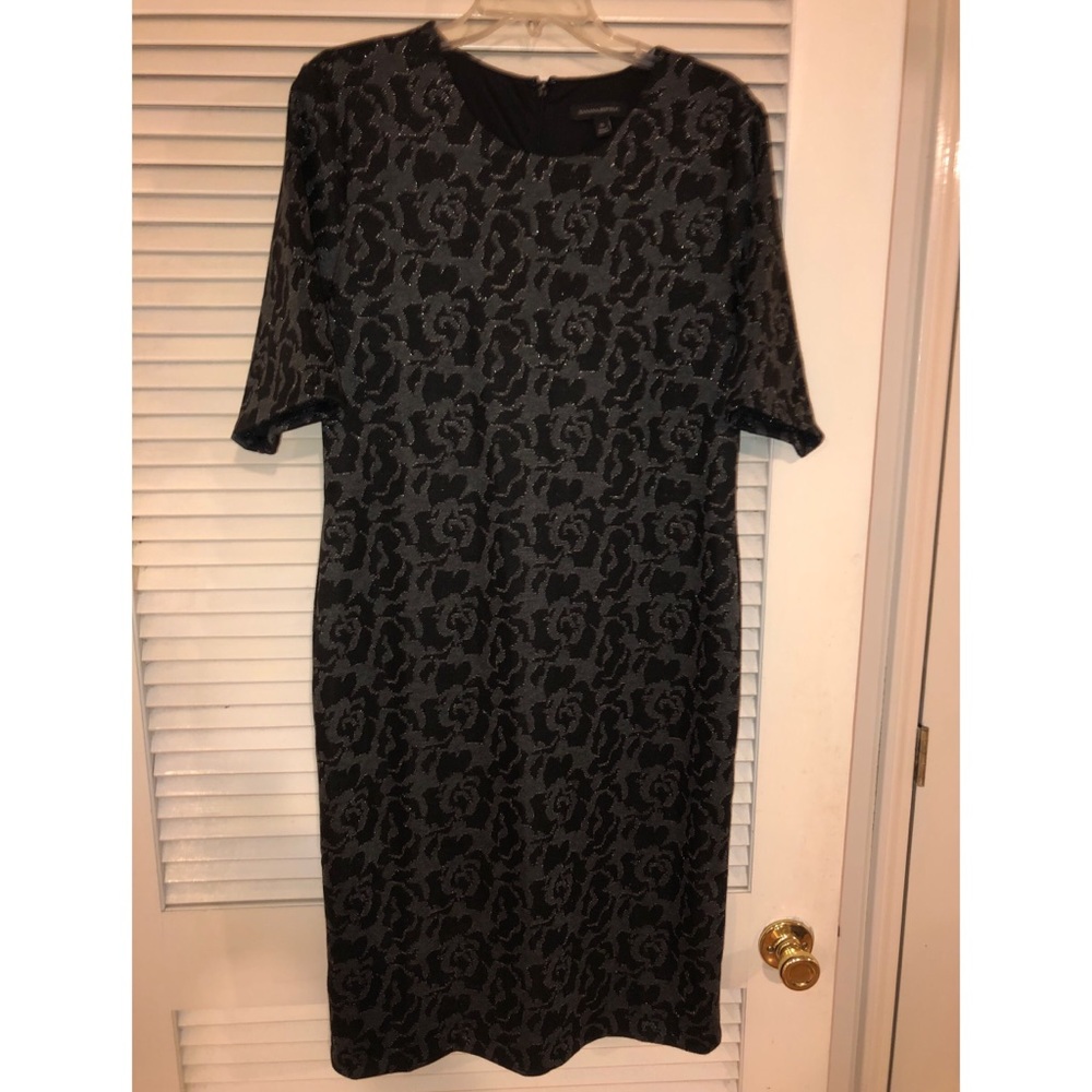 Banana Republic Shift Floral Dress silver accents